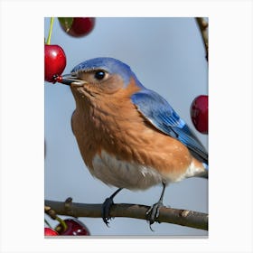 Eastern Bluebird-Reimagined 2 Canvas Print