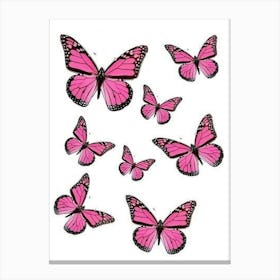 Pink Butterflies Canvas Print