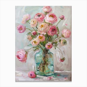 A World Of Flowers Ranunculus 1 Painting Canvas Print