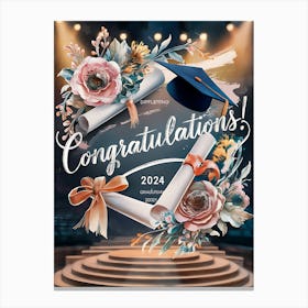 Congratulations Poster Canvas Print