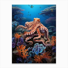 Octopus Camouflage Illustration 3 Canvas Print