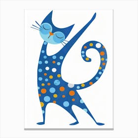 Blue Cat 17 Canvas Print