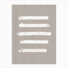 Brown Painting With White Brushstrokes Canvas Print