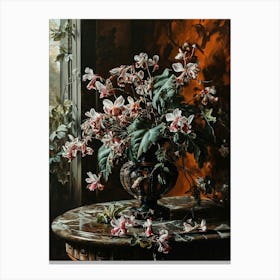 Baroque Floral Still Life Cyclamen 2 Canvas Print