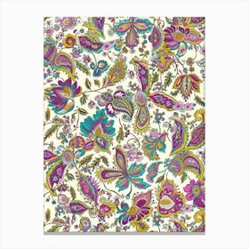Iris Impress London Fabrics Floral Pattern 3 Canvas Print