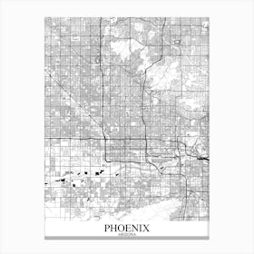 Phoenix Arizona White Black Canvas Print