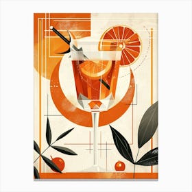 Art Deco Aperol Spirtz 2 Canvas Print