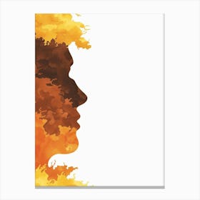 Watercolor Silhouette Of A Woman Canvas Print