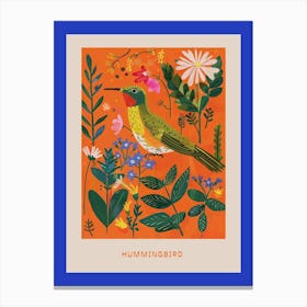 Spring Birds Poster Hummingbird 2 Canvas Print