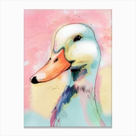 Duck Watercolor Canvas Print