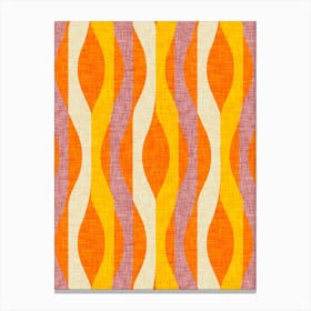 Mod Lines Orange Canvas Print
