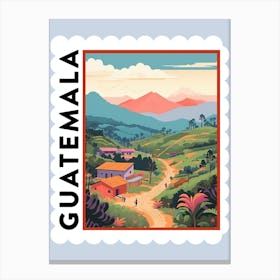Guatemala Travel Stamp Poster Canvas Print