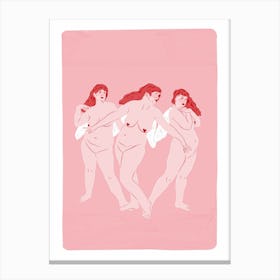 Pink Cherub Ladies Canvas Print