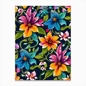 Floral Seamless Pattern 6 Canvas Print