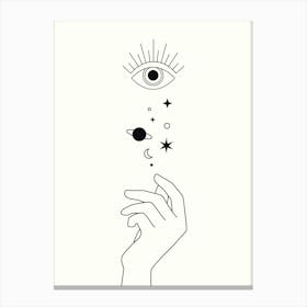 Eye Of God stars hand drawing illustration Canvas Print