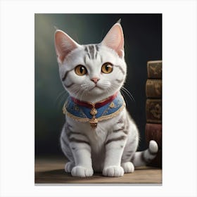 Cinderella Cat Painting Canvas Print