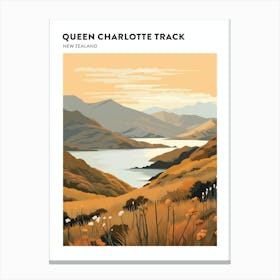 Queen Charlotte Track New Zealand 2 Hiking Trail Landscape Poster Canvas Print