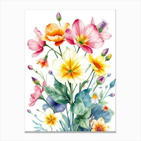 Watercolor Flowers 5 Canvas Print