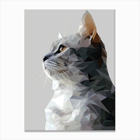 Low Poly Cat Canvas Print