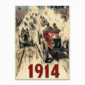 Aihrgdesign A Vintage Poster Of An Automobile Rally In 1914 F 47bb7037 B156 4dff 87a2 Af45aa993569 1 Canvas Print