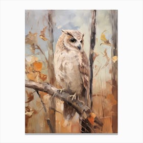 Bird Painting Eastern Screech Owl 3 Canvas Print