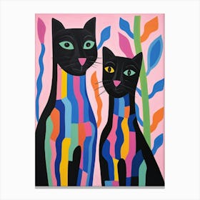 Colourful Kids Animal Art Black Panther Canvas Print
