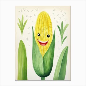 Friendly Kids Corn Canvas Print