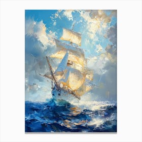 Sailing Ship In The Ocean Canvas Print