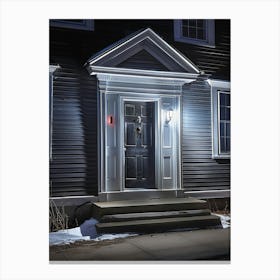 Front Door At Night Canvas Print