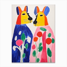 Colourful Kids Animal Art Rabbit 2 Canvas Print