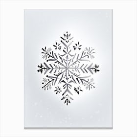 Snowflakes, In The Snow, Snowflakes, Marker Art 3 Canvas Print