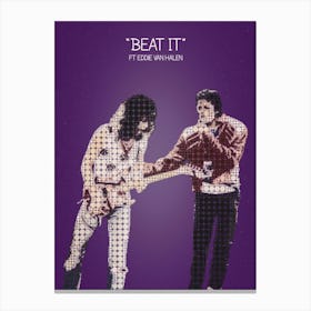 Beat It Michael Jackson Ft Eddie Van Halen Canvas Print