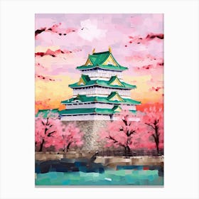 Osaka Castle Japan Travel Housewarming Painting Canvas Print