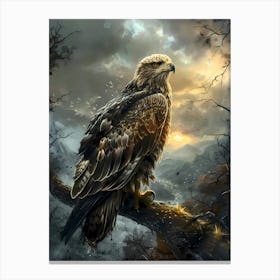 Eagle at sunset Canvas Print