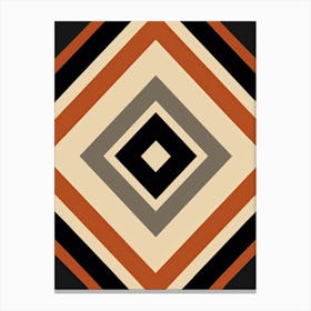 Abstract Echoes; Mid Century Geometric Harmony Canvas Print