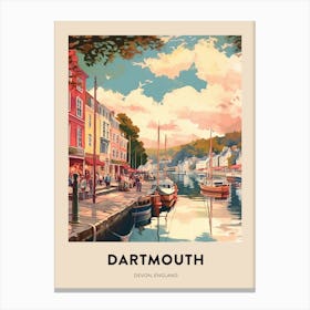 Devon Vintage Travel Poster Dartmouth 2 Canvas Print