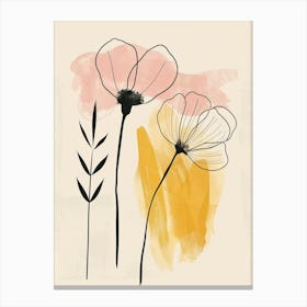 Philadelphia Flower Market Boho Minimalist Style Canvas Print