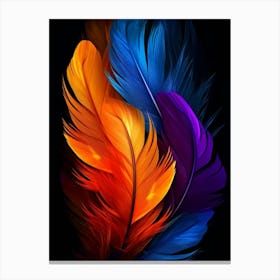 Colorful Feathers Canvas Print