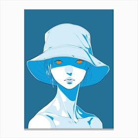 Blue Hat 6 Canvas Print