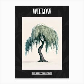 Willow Tree Pixel Illustration 3 Poster Canvas Print