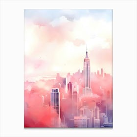 Watercolor New York City Skyline Canvas Print