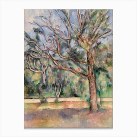 Trees And Road, Paul Cézanne Canvas Print