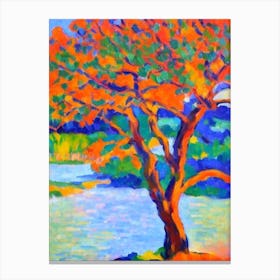 Sand Live Oak tree Abstract Block Colour Canvas Print