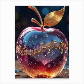 Music Note Apple Canvas Print