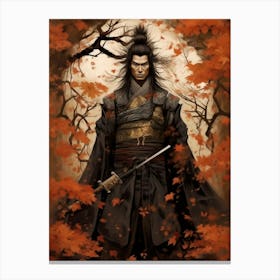 Japanese Samurai Illustration 16 Canvas Print