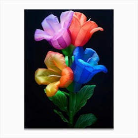 Bright Inflatable Flowers Aconitum 3 Canvas Print