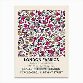 Poster Bloom Burst London Fabrics Floral Pattern 4 Canvas Print