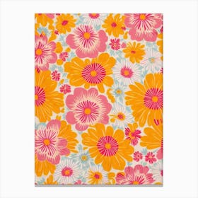 Queen Of The Prairie Floral Print Warm Tones 1 Flower Canvas Print