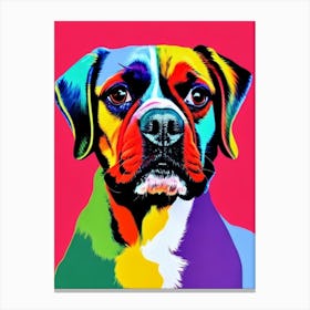 English Toy Spaniel Andy Warhol Style dog Canvas Print