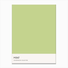 Mint Colour Block Poster Canvas Print
